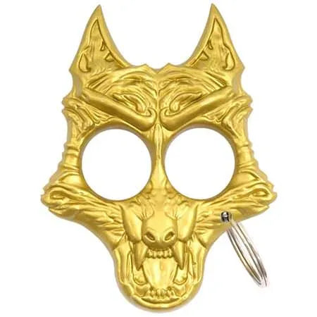 Savage Wolf Self Defense Keychain - Gold - Tophatter Daily Deals